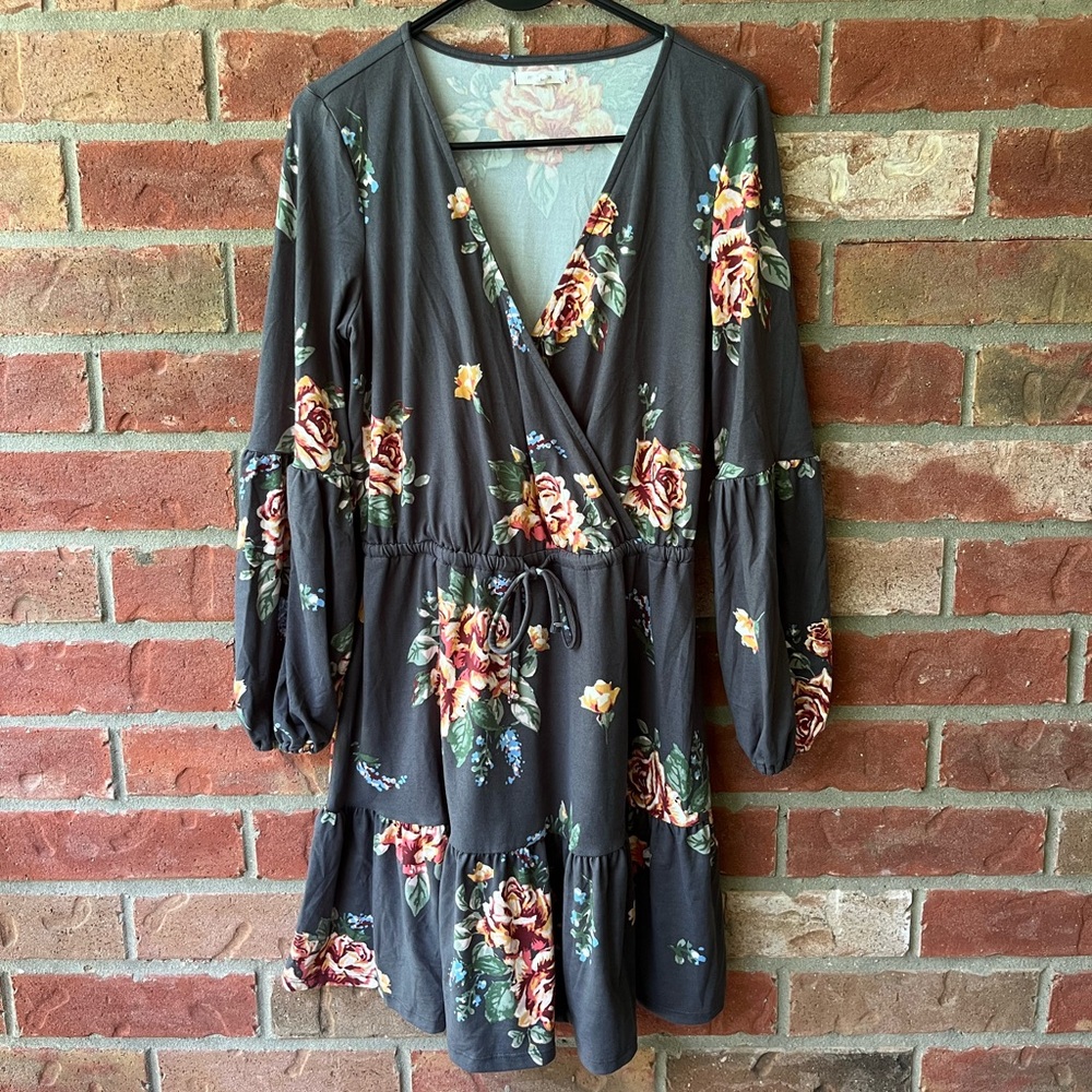 Maurices Size S Floral Long Sleeve Dress